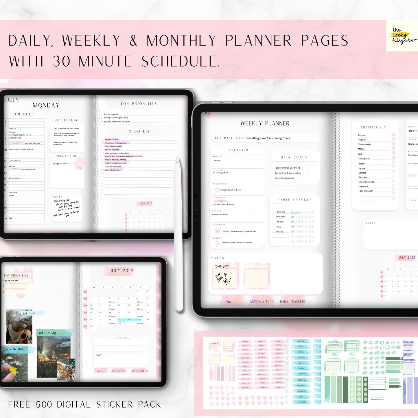 Free July Sample Digital Planner